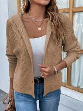 Load image into Gallery viewer, Hooded Oversized Sweater Cardigan Patchwork