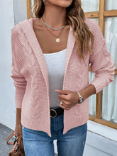 Load image into Gallery viewer, Hooded Oversized Sweater Cardigan Patchwork