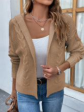 Load image into Gallery viewer, Hooded Oversized Sweater Cardigan Patchwork