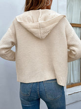 Load image into Gallery viewer, Hooded Oversized Sweater Cardigan Patchwork