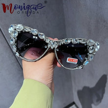Load image into Gallery viewer, Cat Eyes Sunglasses Women Oversized Luxury Crystal