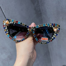 Load image into Gallery viewer, Cat Eyes Sunglasses Women Oversized Luxury Crystal