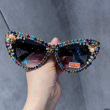 Load image into Gallery viewer, Cat Eyes Sunglasses Women Oversized Luxury Crystal