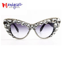 Load image into Gallery viewer, Cat Eyes Sunglasses Women Oversized Luxury Crystal