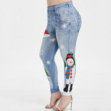 Load image into Gallery viewer, Christmas cartoon Snowman Cute Lovely Leggings Women High Waist