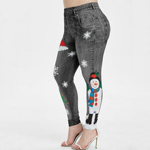 Load image into Gallery viewer, Christmas cartoon Snowman Cute Lovely Leggings Women High Waist
