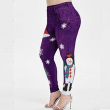 Load image into Gallery viewer, Christmas cartoon Snowman Cute Lovely Leggings Women High Waist