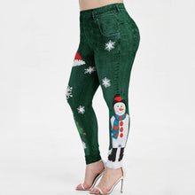Load image into Gallery viewer, Christmas cartoon Snowman Cute Lovely Leggings Women High Waist