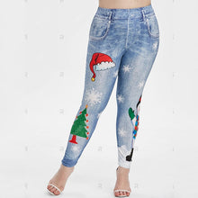Load image into Gallery viewer, Christmas cartoon Snowman Cute Lovely Leggings Women High Waist
