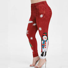 Load image into Gallery viewer, Christmas cartoon Snowman Cute Lovely Leggings Women High Waist