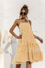 Load image into Gallery viewer, Spring and Summer New Women's Striped Strap Dress