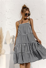 Load image into Gallery viewer, Spring and Summer New Women's Striped Strap Dress