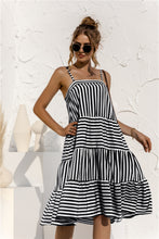 Load image into Gallery viewer, Spring and Summer New Women's Striped Strap Dress