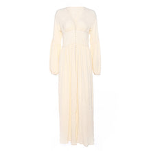 Load image into Gallery viewer, Boho Maxi Lantern Sleeve Vintage Long Split Dress
