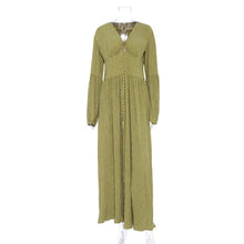 Load image into Gallery viewer, Boho Maxi Lantern Sleeve Vintage Long Split Dress