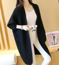Load image into Gallery viewer, Knitted Sweater Long Cardigan Autumn Winter Stitch Poncho
