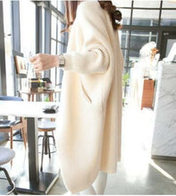 Load image into Gallery viewer, Knitted Sweater Long Cardigan Autumn Winter Stitch Poncho