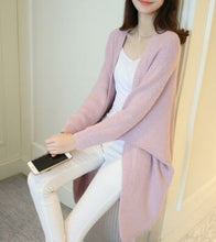 Load image into Gallery viewer, Knitted Sweater Long Cardigan Autumn Winter Stitch Poncho