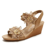 Wedge Open Toe Sandals Fashion Elastic Band