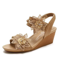 Wedge Open Toe Sandals Fashion Elastic Band