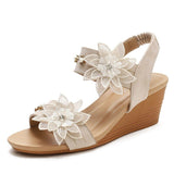 Wedge Open Toe Sandals Fashion Elastic Band