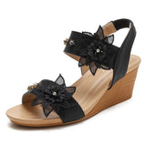 Wedge Open Toe Sandals Fashion Elastic Band