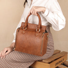 Load image into Gallery viewer, Genuine Leather Totes Large Capacity Multi-pocket Business