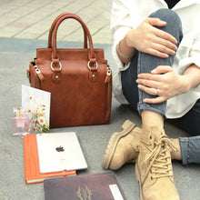 Load image into Gallery viewer, Genuine Leather Totes Large Capacity Multi-pocket Business