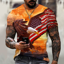 Load image into Gallery viewer, Men's T-shirt American Eagle Pattern 3d Printing T-shirt Unisex
