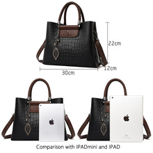 Load image into Gallery viewer, New 3 Layers Pocket Handbag High Quality Leather