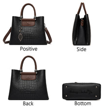 Load image into Gallery viewer, New 3 Layers Pocket Handbag High Quality Leather