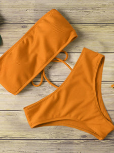 New Bikini High Waist Strapless Sexy Bikini Swimwear