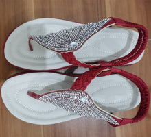 Load image into Gallery viewer, Bohemian Style Casual Summer Beach Sandals Rhinestone