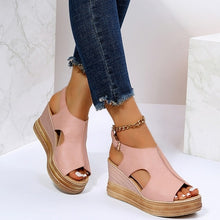 Load image into Gallery viewer, Cut Out Glitter Casual Wedges