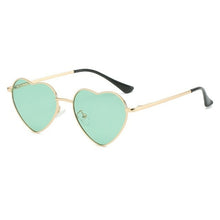 Load image into Gallery viewer, Metal Heart Shaped Sunglasses Candy Color Gradient Sun