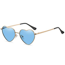 Load image into Gallery viewer, Metal Heart Shaped Sunglasses Candy Color Gradient Sun