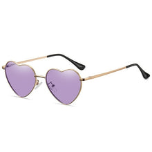 Load image into Gallery viewer, Metal Heart Shaped Sunglasses Candy Color Gradient Sun