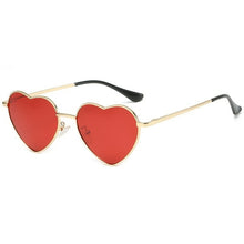 Load image into Gallery viewer, Metal Heart Shaped Sunglasses Candy Color Gradient Sun