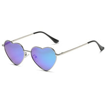 Load image into Gallery viewer, Metal Heart Shaped Sunglasses Candy Color Gradient Sun