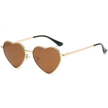 Load image into Gallery viewer, Metal Heart Shaped Sunglasses Candy Color Gradient Sun