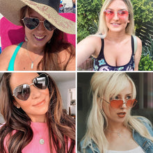 Load image into Gallery viewer, Metal Heart Shaped Sunglasses Candy Color Gradient Sun