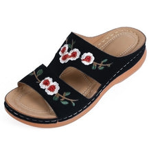 Load image into Gallery viewer, New Retro Summer Sandals Flowers Flat Sandals Ladies Casual