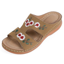 Load image into Gallery viewer, New Retro Summer Sandals Flowers Flat Sandals Ladies Casual