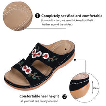 Load image into Gallery viewer, New Retro Summer Sandals Flowers Flat Sandals Ladies Casual