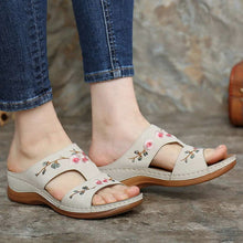 Load image into Gallery viewer, New Retro Summer Sandals Flowers Flat Sandals Ladies Casual