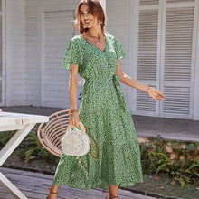 Load image into Gallery viewer, New Spring Summer Bandage Print Dress Casual Short