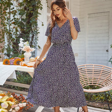 Load image into Gallery viewer, New Spring Summer Bandage Print Dress Casual Short