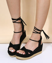 Load image into Gallery viewer, New Summer Women Solid Platform Wedges Sandals Fashion High heels