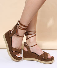 Load image into Gallery viewer, New Summer Women Solid Platform Wedges Sandals Fashion High heels