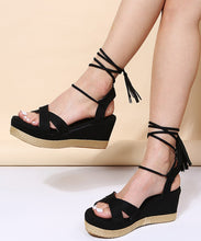 Load image into Gallery viewer, New Summer Women Solid Platform Wedges Sandals Fashion High heels